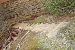 Downwards stairs south west side